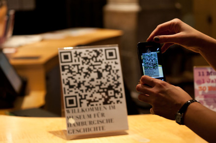 Use of QR codes in Museum. Image in Public Domain
